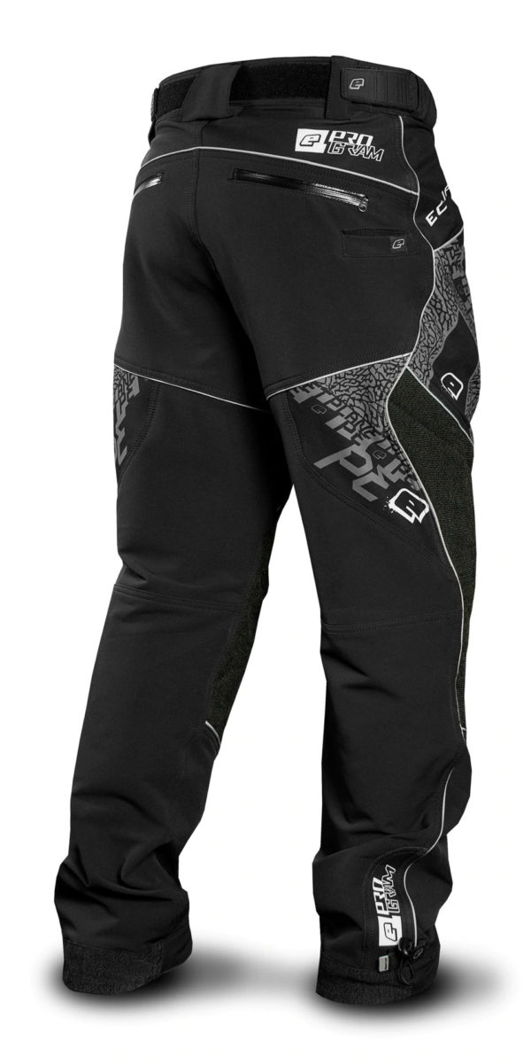 Black Paintball Pants with Eclipse written on them - back view