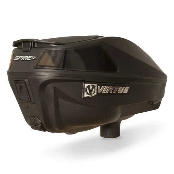 Paintball Virtue Spire IV Loader - Black - Rear View