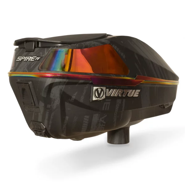 Paintball Virtue Spire IV Loader - Graphic Fire - Rear View